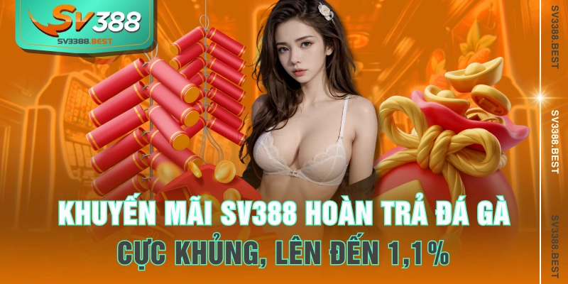 Khuyến mãi SV388 hoàn trả đá gà cực khủng, lên đến 1,1% 